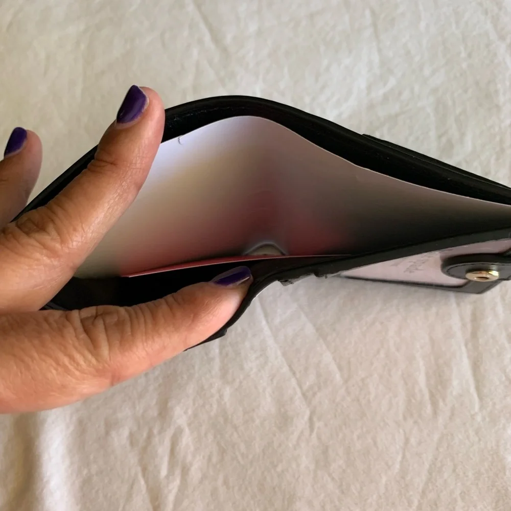 kate Spade Small Boxed L-zip Bifold Wallet Black NWT - Picture 4 of 4